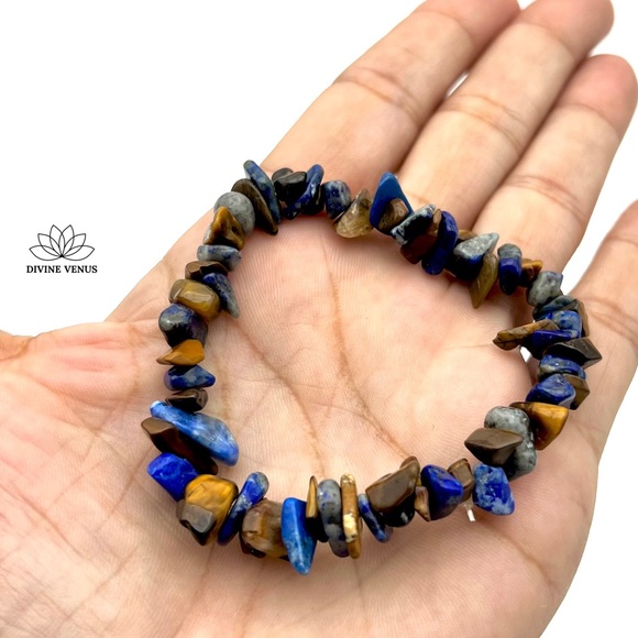 Tiger’s Eye & Lapis Lazuli Bracelet - Picture 3 of 4